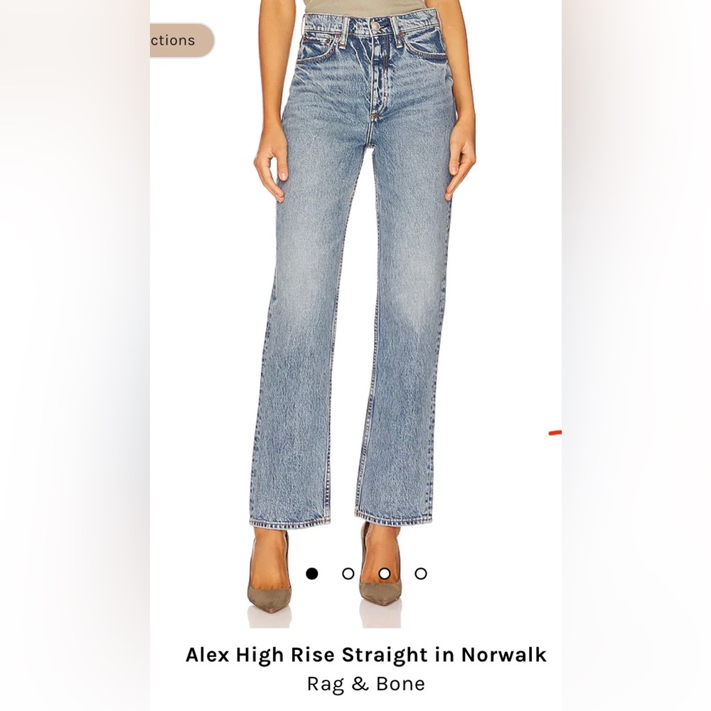 Rag & Bone Alex High Rose Straight button fly